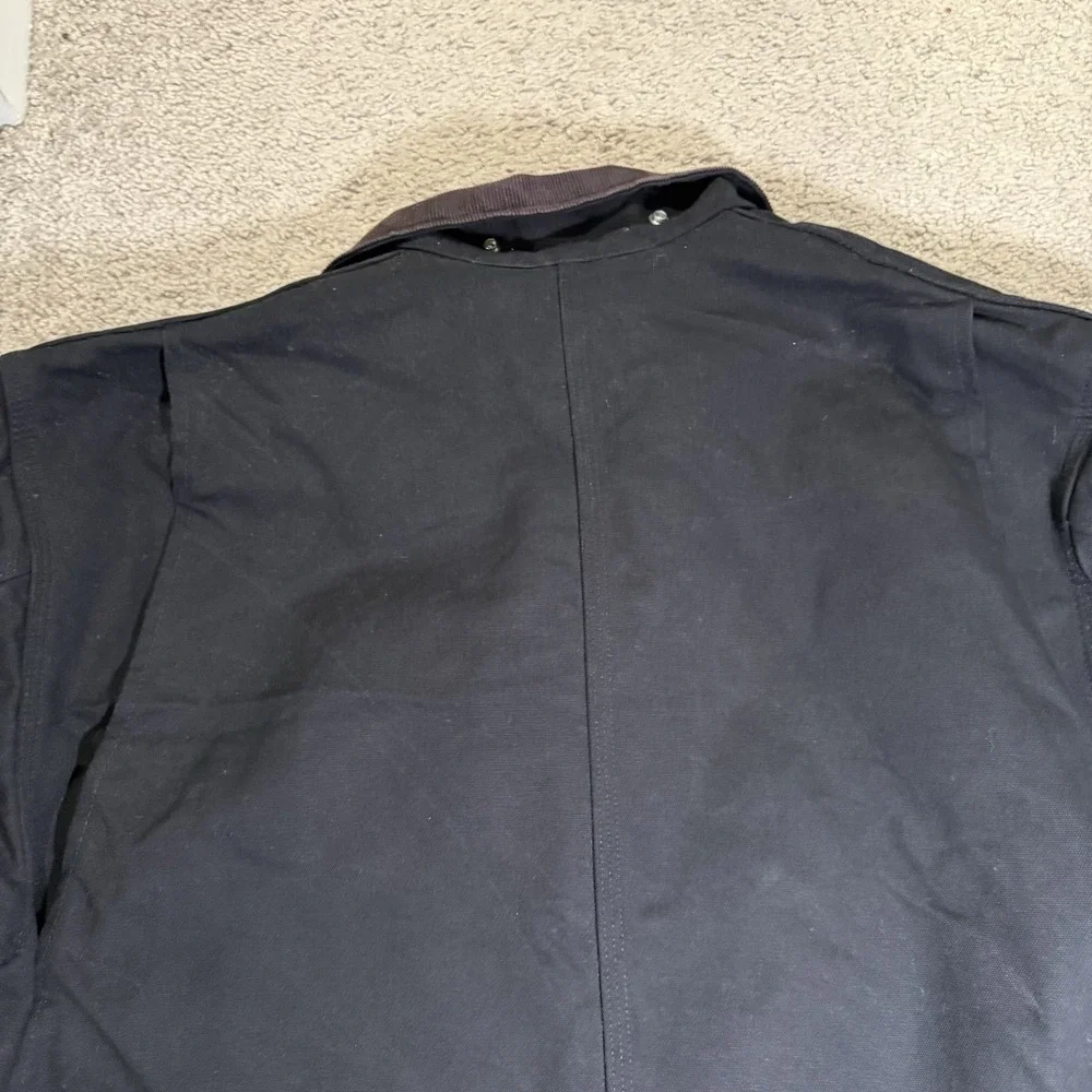 Vtg Carhartt C01 BLK Mens 50R Chore Blanket Jacket Barn‎ Coat Workwear 3XL USA